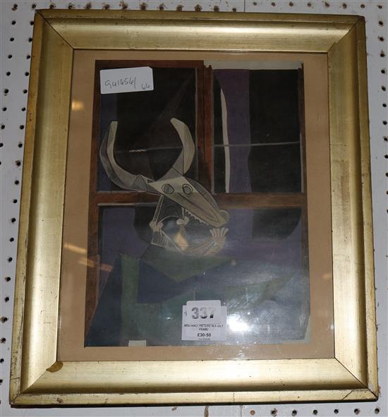 Abstract picture in a gilt frame(-)